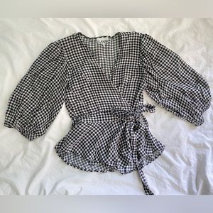 Ganni wrap blouse